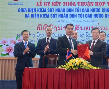 Hội đàm và ký Thoả thuận hợp tác giữa VKSND tối cao hai nước Việt Nam - Lào